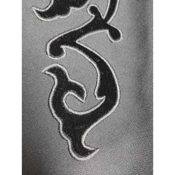 Anne Crimmins 4 Umi Collections Black Dress Long Long Sleeve Velour Applique 12 - Picture 5 of 8